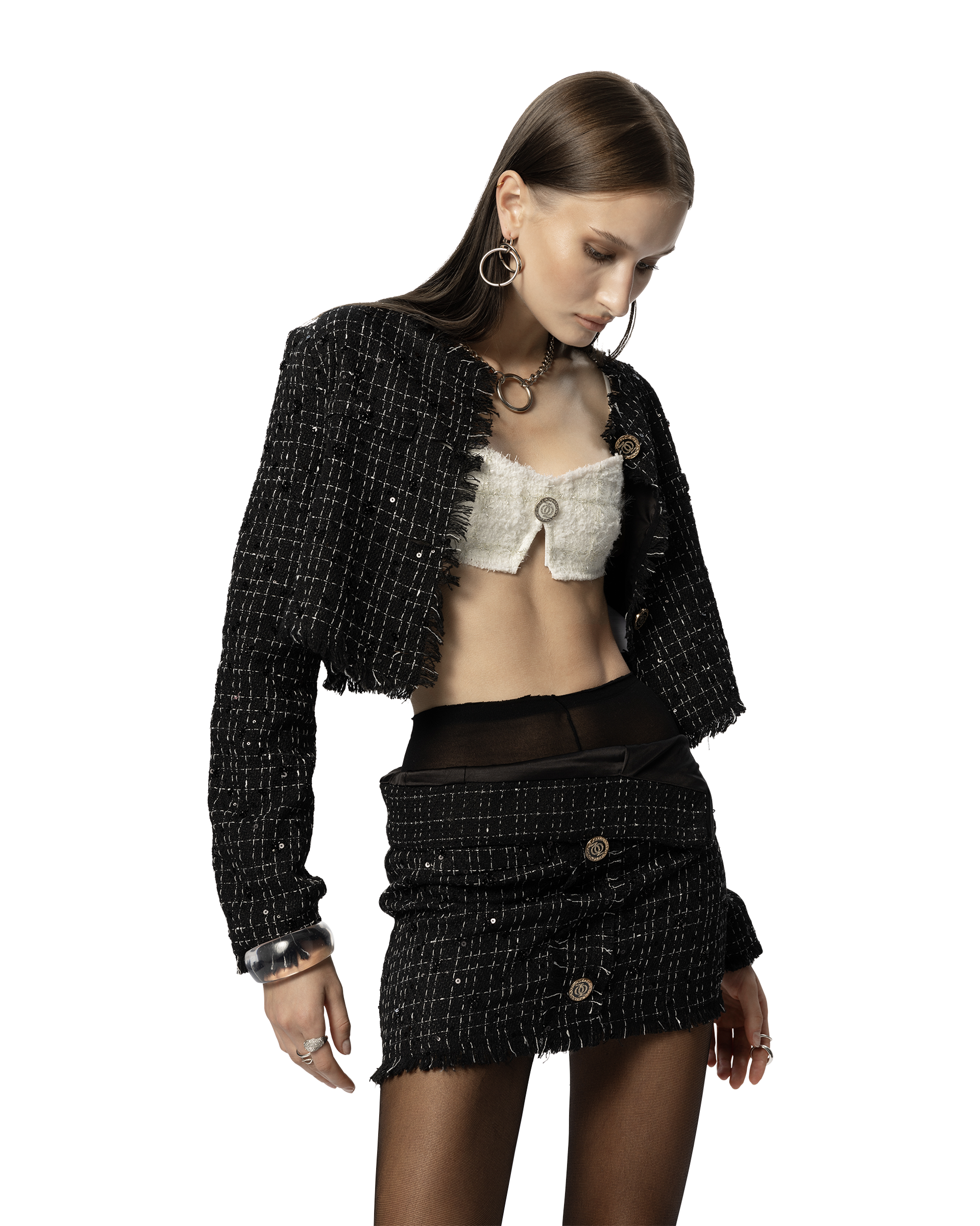 ASAP Tweed Jacket Black