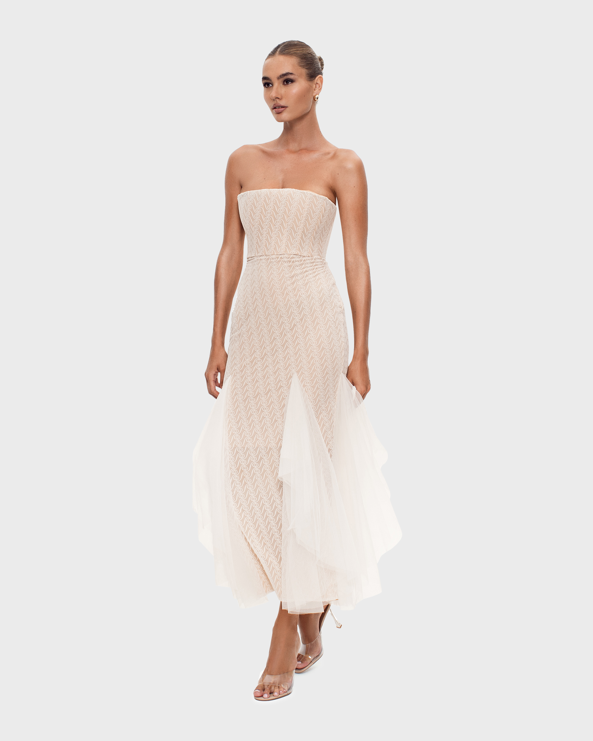 Alizee Strapless Dress White