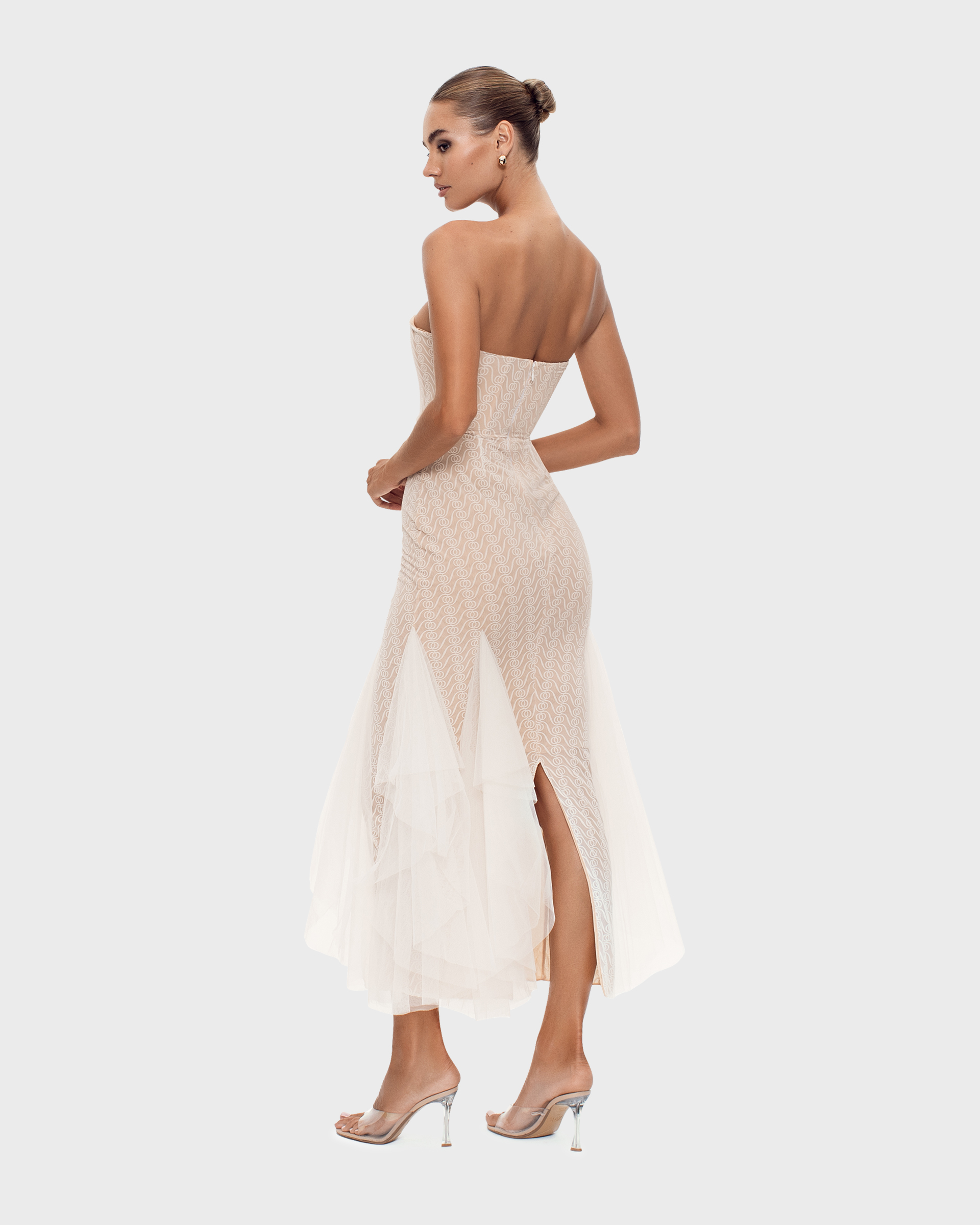 Alizee Strapless Dress White