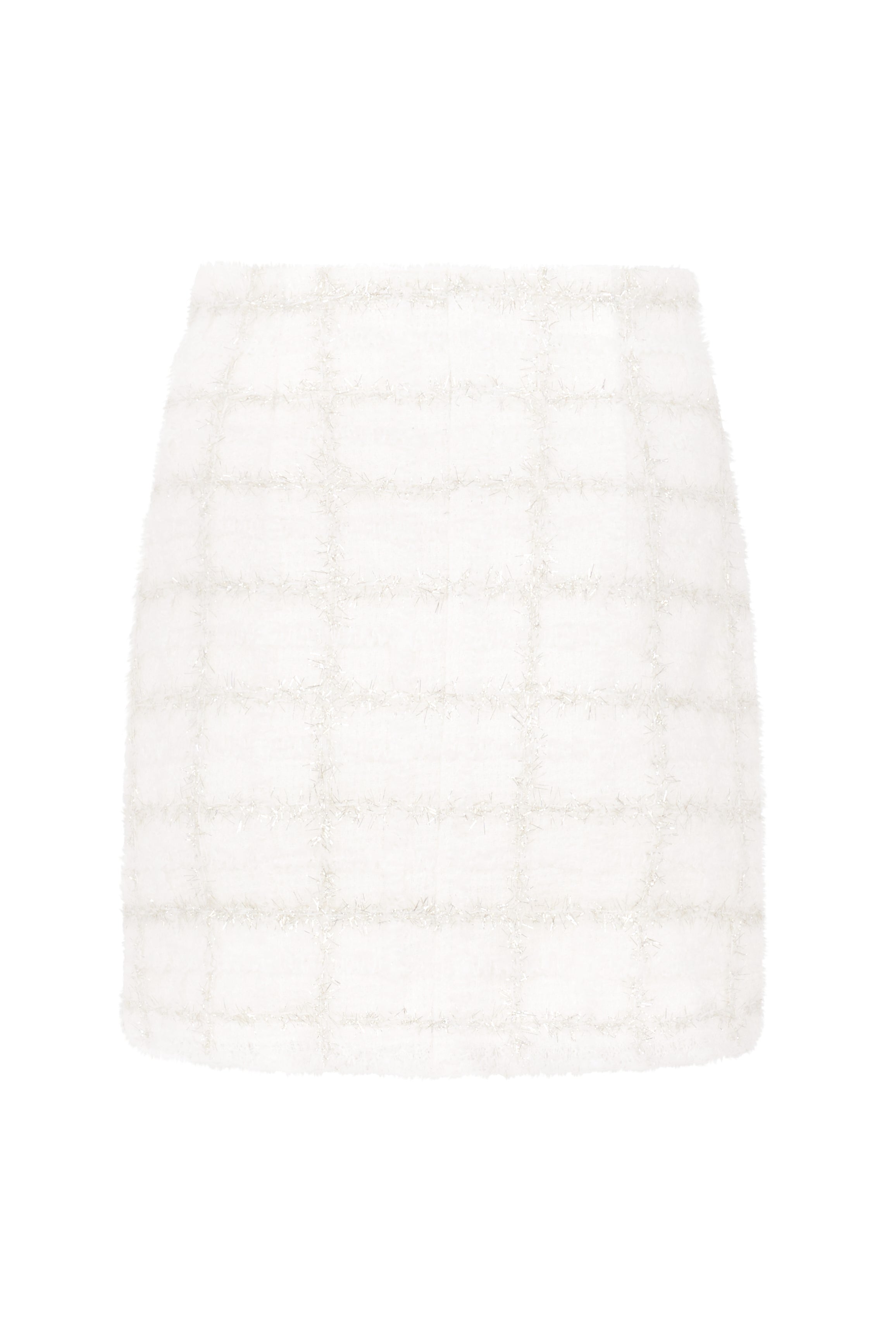Executive Tweed Skirt White